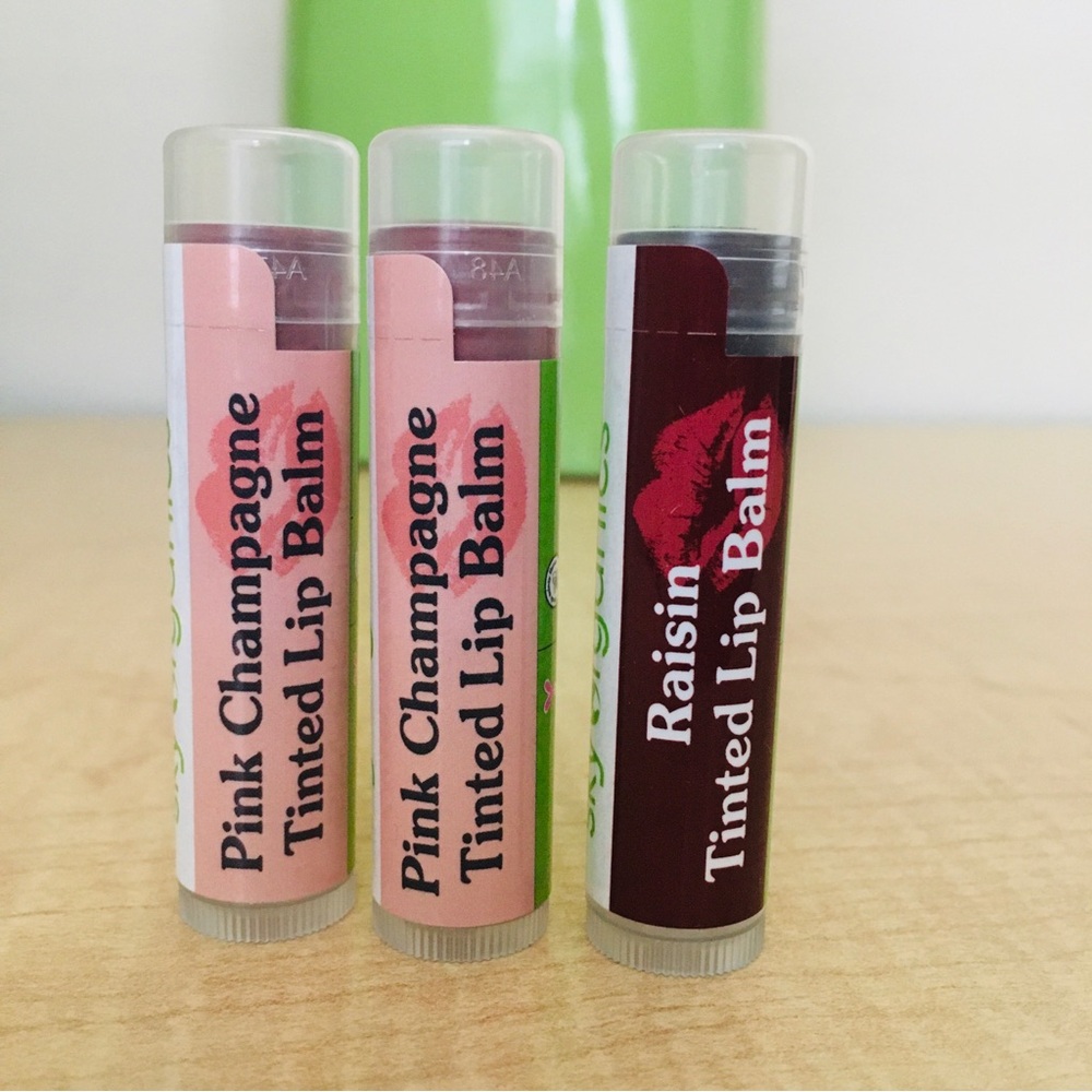 LP NWT Bundle 3 Sky Organics Tinted Lip Balms Beeswax Peppermint Oil